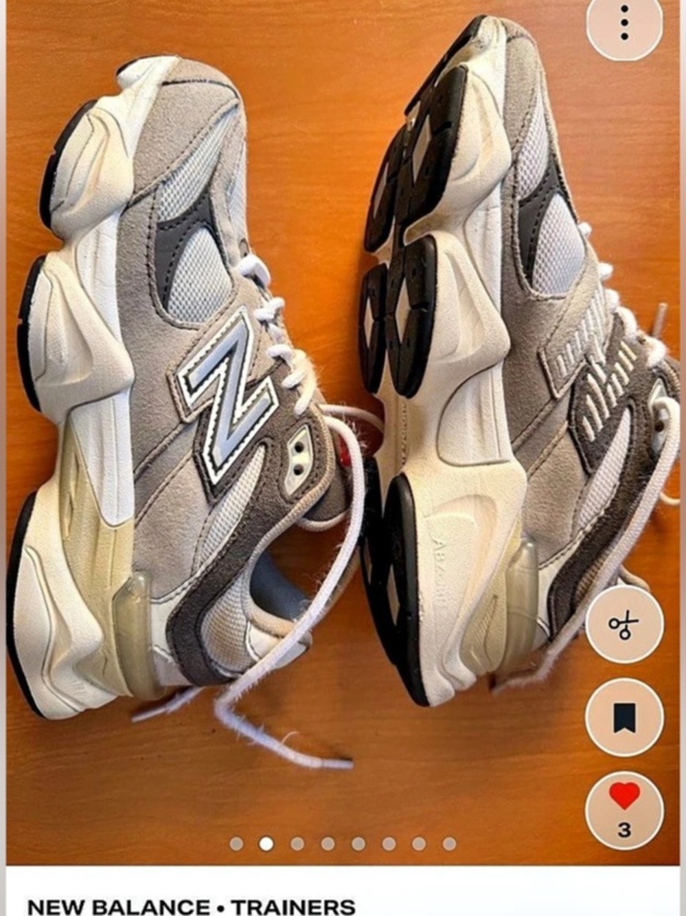 New Balance 9060 Raincloud (GS) Raincloud Gray & White US 4 M